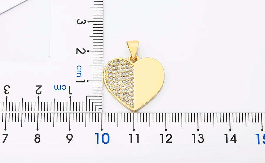Nidin moda di lusso con zirconi cubici ciondolo a forma di cuore da donna placcato in oro collana a catena di alta qualità regalo per feste di gioielli scintillanti