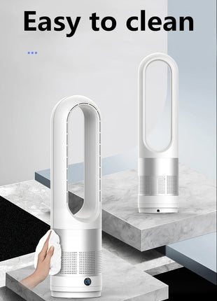 110V / 220V 18 pollici Mini ventilatore elettrico senza foglie per uso domestico funzione di temporizzazione del telecomando, ventilatore da pavimento muslimexayp