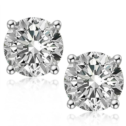 IOGOU 3mm/4mm/5mm/6.5mm/8mm/9mm/10mm/11mm Certificato D VVS1 Moissanite Orecchini con perno 925 Orecchini in argento per le donne Uomini Gioielli platinumshop