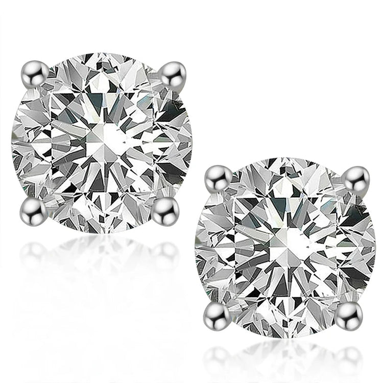 IOGOU 3mm/4mm/5mm/6.5mm/8mm/9mm/10mm/11mm Certificato D VVS1 Moissanite Orecchini con perno 925 Orecchini in argento per le donne Uomini Gioielli platinumshop
