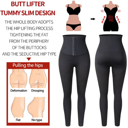 Women High Waist Fitness Leggings Tummy Control Slimming Gym Legging Butt Booty Push Up Gym Pants Legins Corset Body Shaper