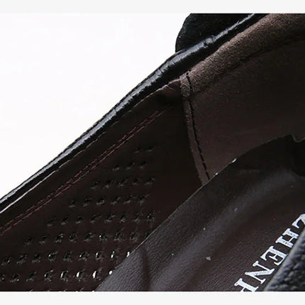 Moda scarpe in vera pelle da uomo piatte traspiranti estive scarpe casual da uomo morbide e confortevoli calzature maschili in pelle KA3559