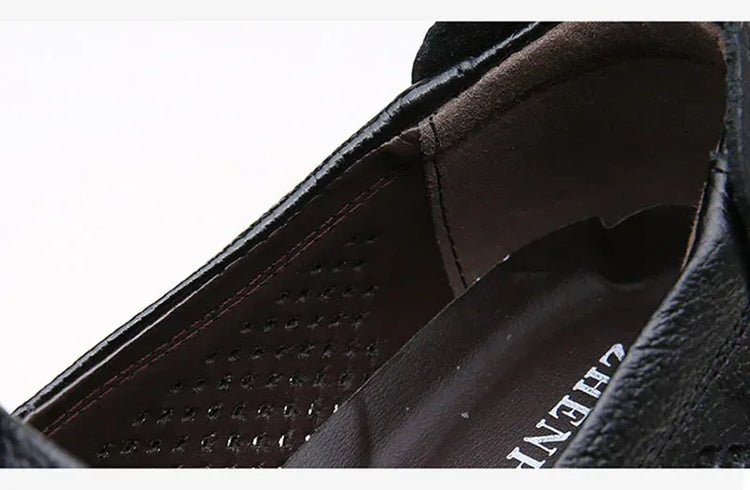 Moda scarpe in vera pelle da uomo piatte traspiranti estive scarpe casual da uomo morbide e confortevoli calzature maschili in pelle KA3559