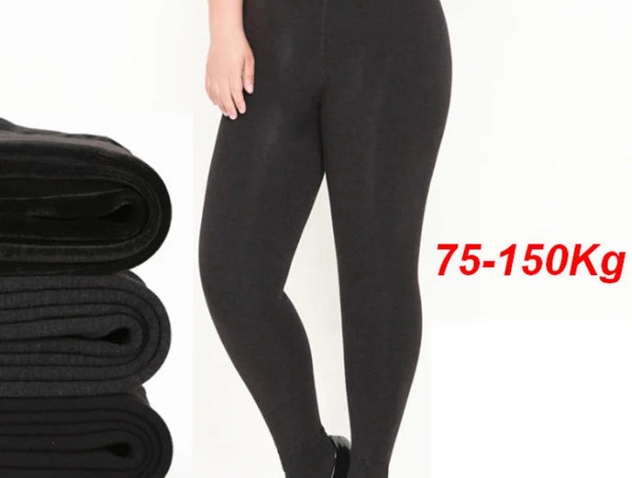 Plus Size 2XL 3XL 5XL Thick Leggings for Winter Super Stretchy Good Elastic 700g Very Warm  Fleece Leggin ouc688 PlatiNum