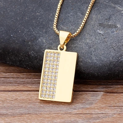 Nidin moda di lusso con zirconi cubici ciondolo a forma di cuore da donna placcato in oro collana a catena di alta qualità regalo per feste di gioielli scintillanti