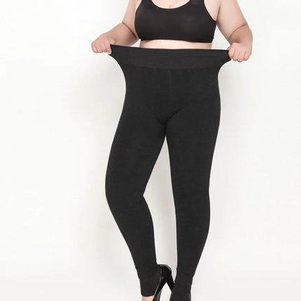 Plus Size 2XL 3XL 5XL Thick Leggings for Winter Super Stretchy Good Elastic 700g Very Warm  Fleece Leggin ouc688 PlatiNum