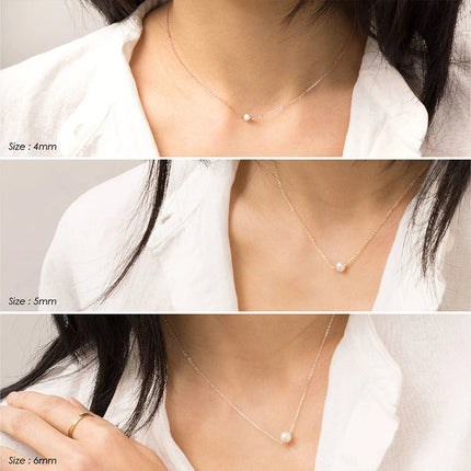 e-Manco Stainless Steel Choker imitated  Pearl Necklaces for Women Gold Color Layered Chain Necklace Jewelry PlatiNum