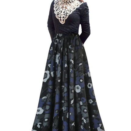 TIYIHAILEY-Women's Long Maxi Thick A-line Skirts, Elastic Waist, Plaid Woolen Skirts, Warm with Pocket, Winter, New Custom Made PlatiNum