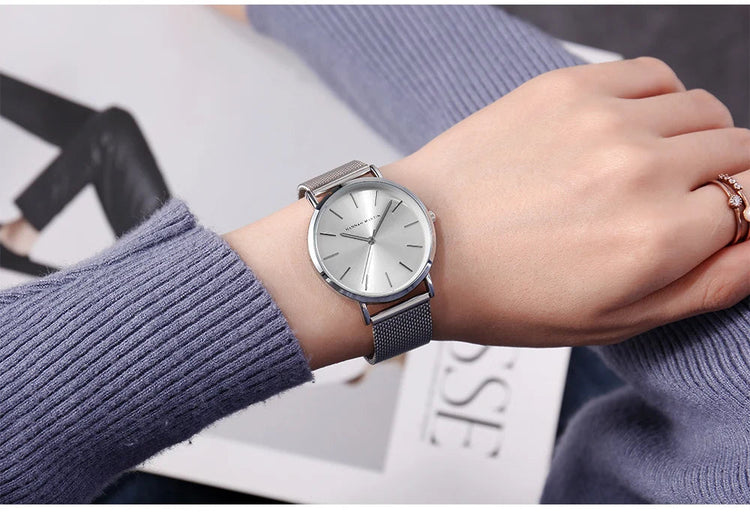 HANNAH MARTIN Movimento al quarzo giapponese in acciaio inossidabile di qualità del marchio Orologio Dropshipping da donna impermeabile da 36 mm in oro rosa completo platinumshop