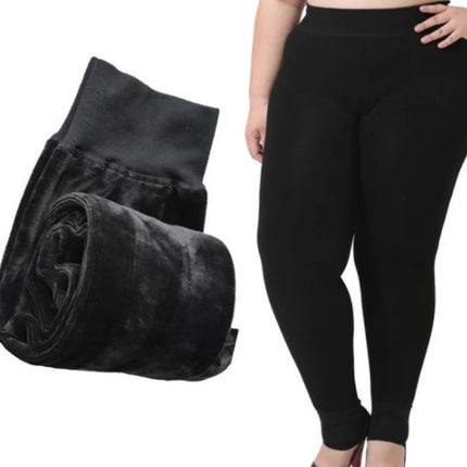 Plus Size 2XL 3XL 5XL Thick Leggings for Winter Super Stretchy Good Elastic 700g Very Warm  Fleece Leggin ouc688 PlatiNum