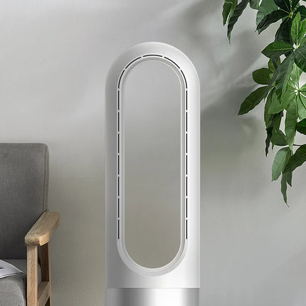 110V / 220V 18 pollici Mini ventilatore elettrico senza foglie per uso domestico funzione di temporizzazione del telecomando, ventilatore da pavimento muslimexayp