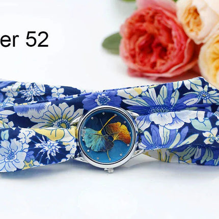Shsby Nuovo orologio da polso in stoffa da donna Orologio da donna alla moda Orologio al quarzo argento di alta qualità Orologio da ragazza dolce Orologio in tessuto platinumshop