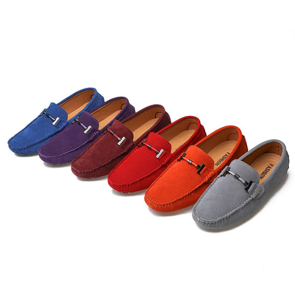 Nuovi uomini scarpe casual moda pelle scamosciata morbida mocassini da uomo mocassini per il tempo libero slip on scarpe da guida da uomo scarpe pigre fatte a mano appartamenti comodi