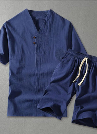 Men's Clothing Large Size Tracksuit 8XL 9XL Linen Short T-shirt Summer Suit 160kg Clothing Track Suit 5XL Cotton Husband Set PlatiNum