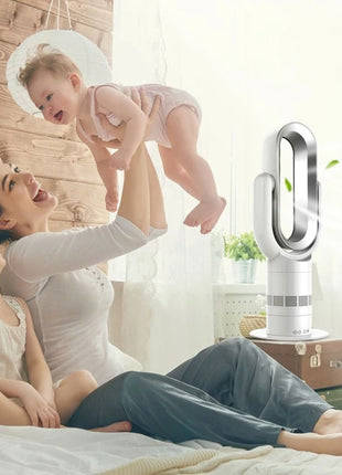 Ventilatore Freddo e Caldo con Telecomando, Senza Pale, 220V, Ultra-silenzioso, Purificatore d'Aria, Alta Qualità, Programmabile 1-9 Ore