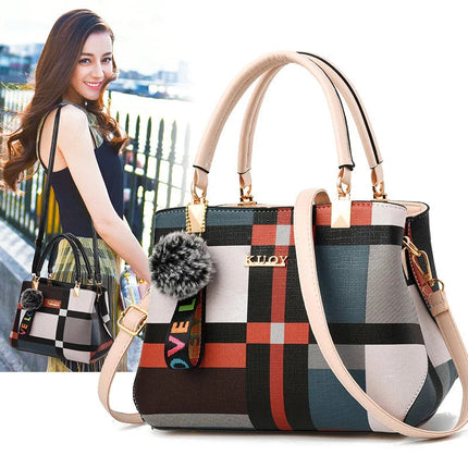 Elegant Designer Handbags Women Bags Messenger PU Leather Crossbody Bags Hairball tassen Girls Shoulder Bag Top-hand Tote Bag PlatiNum