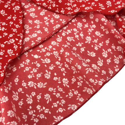 Women's Floal A-Line Summer Dress Sweet Elegant Floral Ruffle V-Neck Bandage Mini Dress for Women Chic Floral