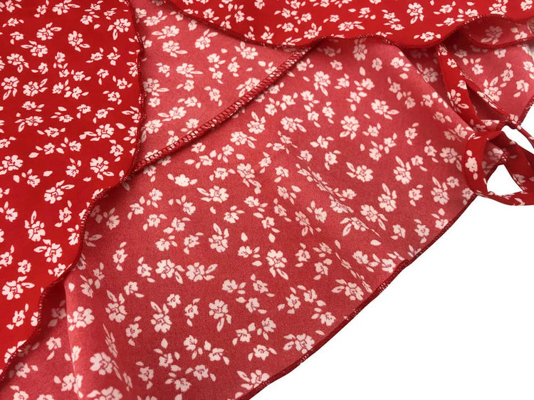 Abito estivo a trapezio Floal da donna Dolce ed elegante con volant floreale con scollo a V Abito co