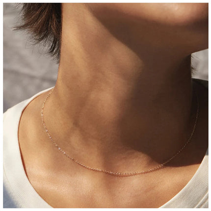 eManco Fine Chain Necklace Stainless Steel Gold Color Pendants Short Long Statement Women  Colar Gift Stainless Steel Jewelry PlatiNum