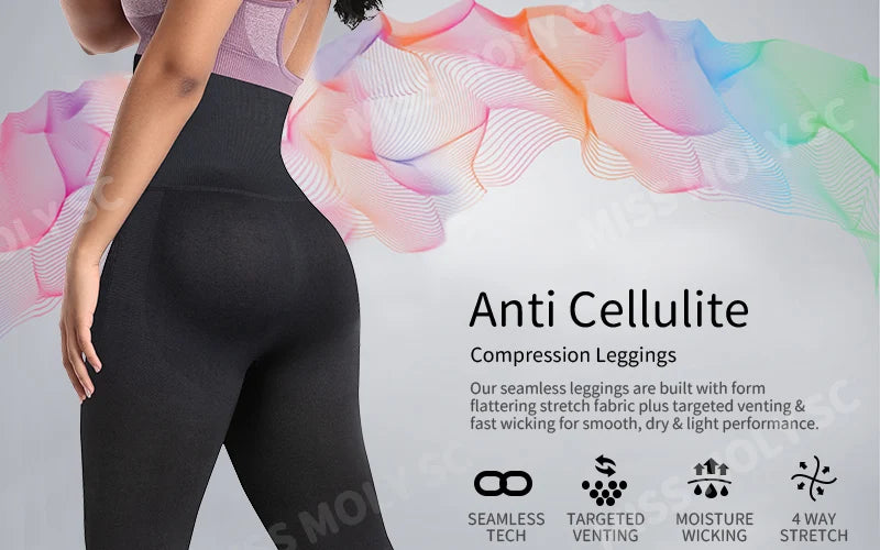 Women High Waist Fitness Leggings Tummy Control Slimming Gym Legging Butt Booty Push Up Gym Pants Legins Corset Body Shaper