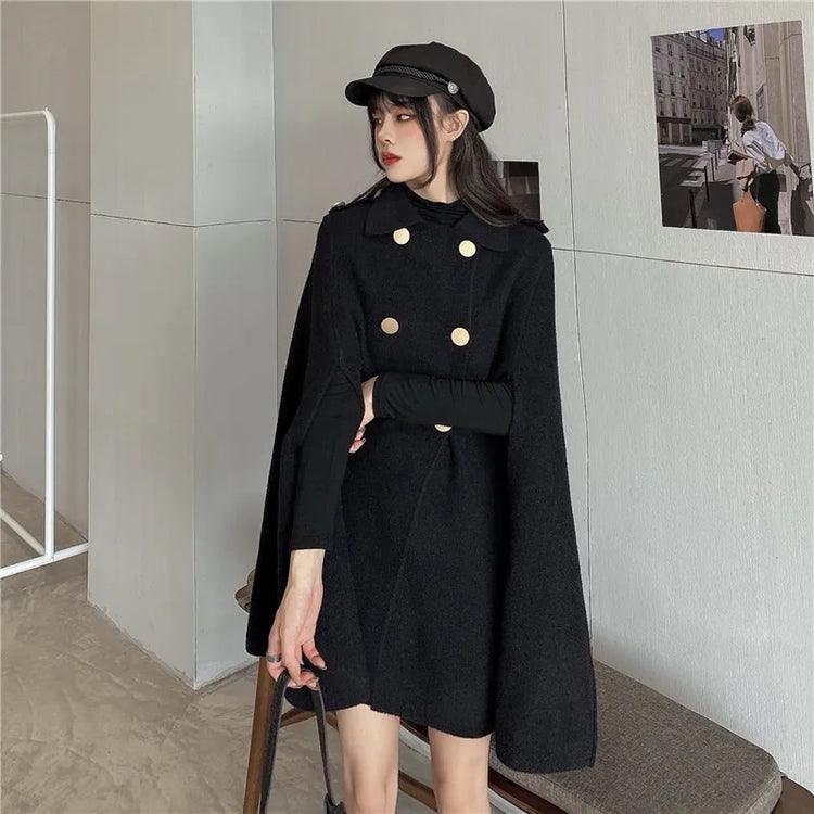 Autumn Winter Plus Size Women Coat Woolen Cloth Cloak Loose Overcoat Female High Quality 2025 Manteau Femme Hiver Oversize