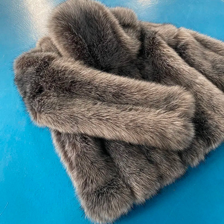 ZADORIN New Luxury Designer Faux Fur Coat Woman Hooded Zipper Furry Warm Winter Faux Fur Jacket Streetwear Fur Coats Woman Tops