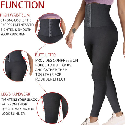 Women High Waist Fitness Leggings Tummy Control Slimming Gym Legging Butt Booty Push Up Gym Pants Legins Corset Body Shaper