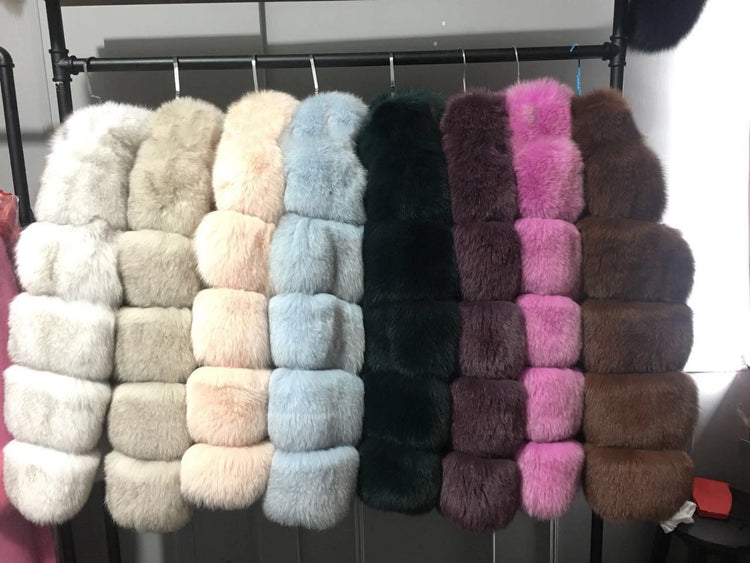 ZADORIN Fashion Thick Warm Winter Coat Woman Luxury Faux Fox Fur Coat Jackets Woman Stand Fur Collar Fake Fur Jacket Outerwears