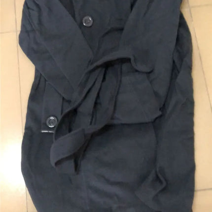 Fashion Woolen Coat Women Warm Fleece Jacket With Belts Double Breasted Solid Casual Jacket 2022 Winter Vintage Slim Ladies Coat