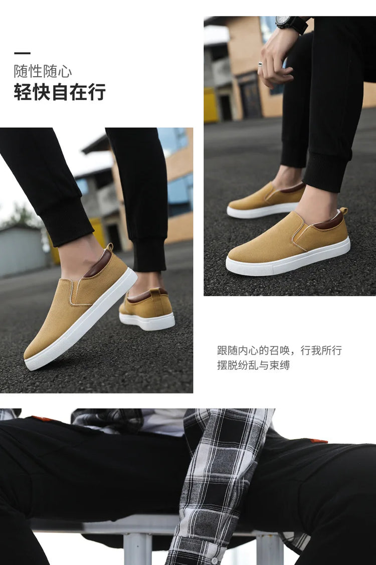 Fashion Canvas Men's Sneakers Black Lace Up Sping Shoes 2024 Classic Casual Vulcanized Shoes Size 46 47 Mens Spring Sport Shoes