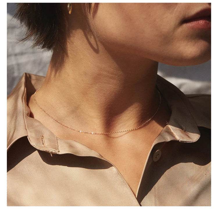 eManco Fine Chain Necklace Stainless Steel Gold Color Pendants Short Long Statement Women  Colar Gift Stainless Steel Jewelry PlatiNum