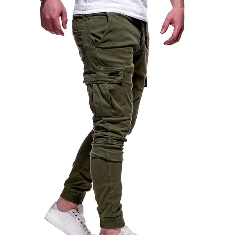 Men's Pants Multi-Pockets Joggers Men Sweatpants 2025 New Casual Solid Cargo Pants Men Oversize Streetwear Pants Men Trousers