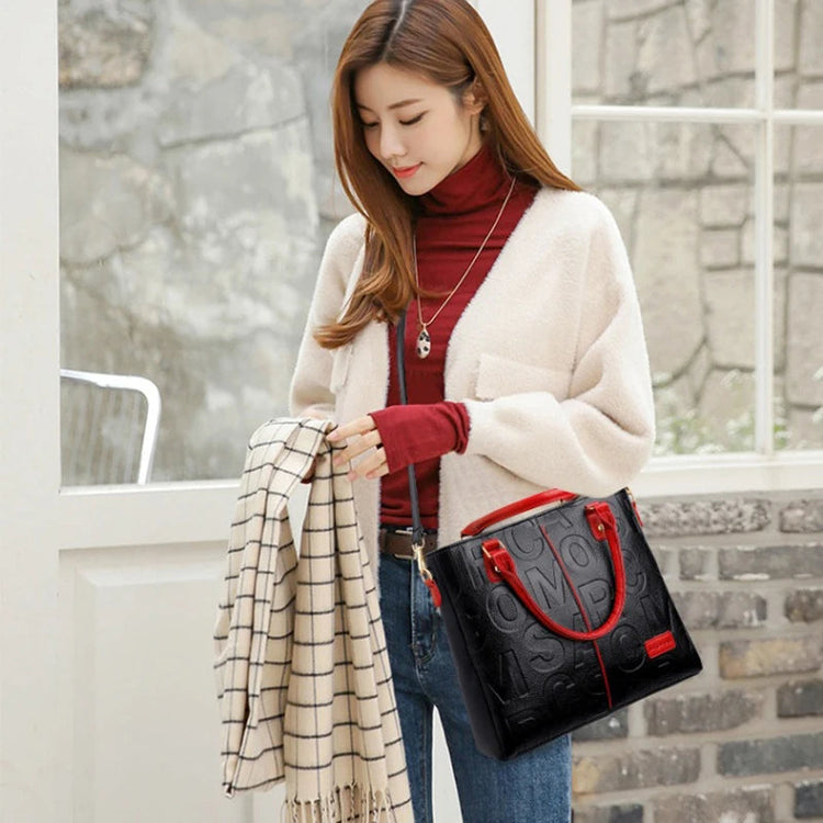 PU Leather Casual Crossbody Bags for Women Ladies Luxury Designer Tote Handbag Female Large Capacity Travel Shoulder Bag Sac PlatiNum