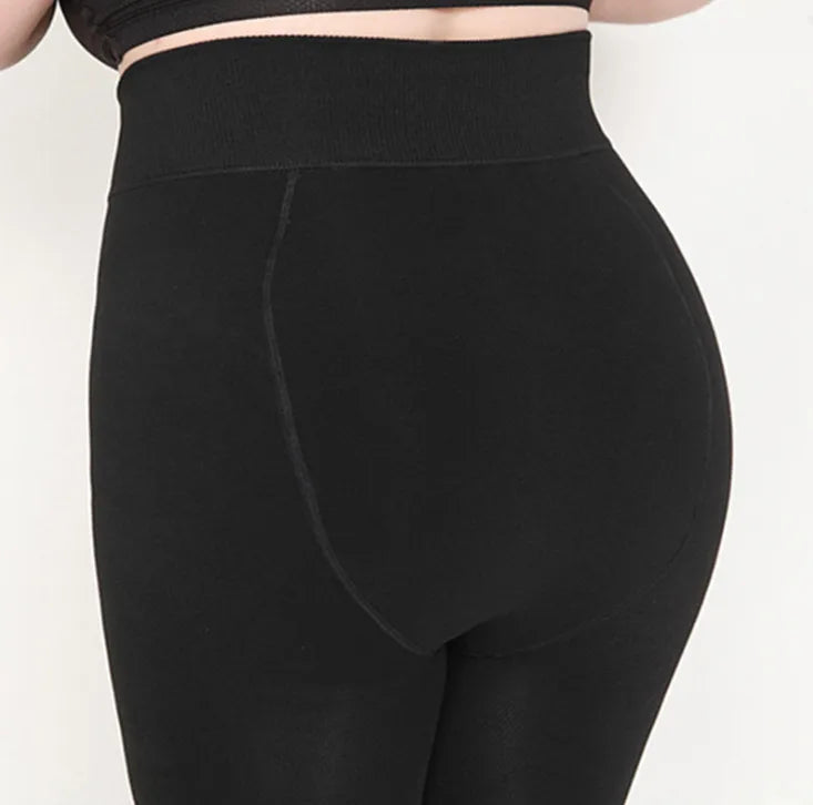 Plus Size 2XL 3XL 5XL Thick Leggings for Winter Super Stretchy Good Elastic 700g Very Warm  Fleece Leggin ouc688 PlatiNum