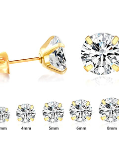 LUXUSTEEL Acciaio Inossidabile Rotondo Cubic Zirconia pendientes mujer piercing 2022 Colore Argento Multistrato Formato Piccoli Orecchini Del Partito