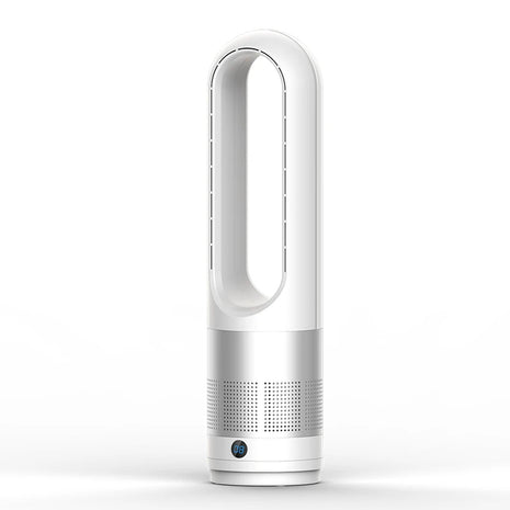 110V / 220V 18 pollici Mini ventilatore elettrico senza foglie per uso domestico funzione di temporizzazione del telecomando, ventilatore da pavimento muslimexayp