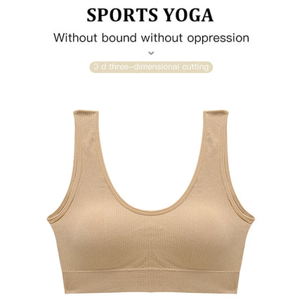 CINOON Women Seamless Ribbed Bra Set Wireless Deep V Bralette Top Panties Two Piece Lingerie Set Sport Fitness Underwear