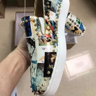 Beertola Male Comfortable Random Pattern Loafers Men Casual Shoes Party Dress Shoes Men Flats Rivet Sneakers Mixed Color