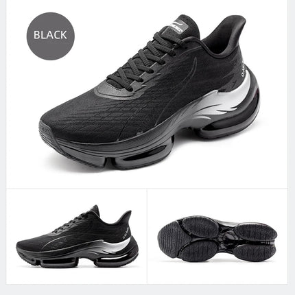 Scarpe da corsa da uomo ONEMIX rimbalzo ammortizzante scarpe sportive da corsa all'aperto traspiranti scarpe da ginnastica da uomo con aumento dell'altezza 6-7cm PlatiNum