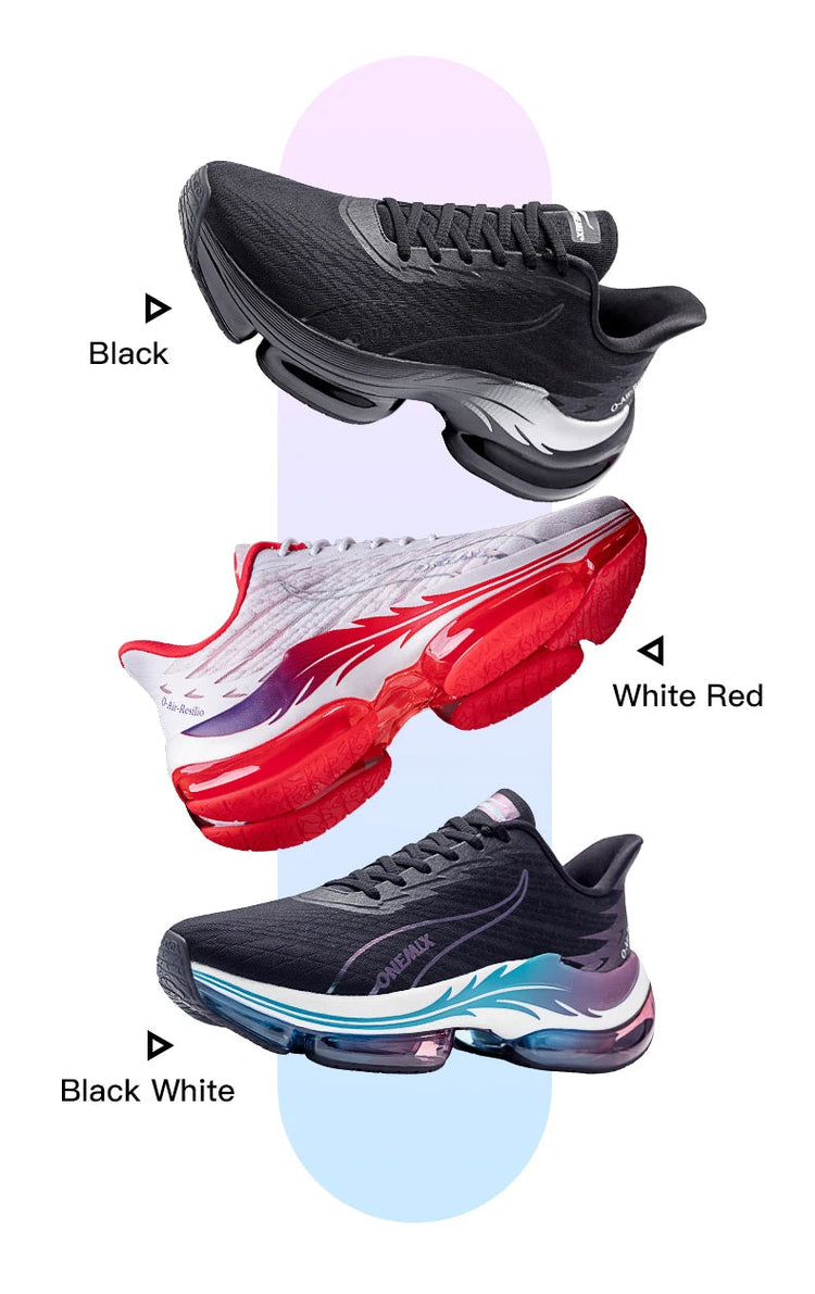 Scarpe da corsa da uomo ONEMIX rimbalzo ammortizzante scarpe sportive da corsa all'aperto traspiranti scarpe da ginnastica da uomo con aumento dell'altezza 6-7cm PlatiNum