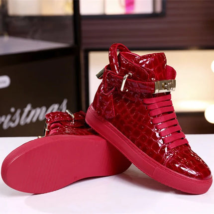Women’s Genuine Cow Leather Flat Ankle Boots Stone Pattern Black High with Lace Sneakers Designer With Lock Luxury Brands Shoes