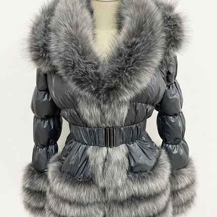 ZADORIN 2026 Winter Woman Clothes Warm White Duck Down Jacket Women Detachable Sleeve and Hood Faux Fur Coat Black Puffer Jacket