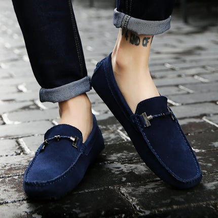 Nuovi uomini scarpe casual moda pelle scamosciata morbida mocassini da uomo mocassini per il tempo libero slip on scarpe da guida da uomo scarpe pigre fatte a mano appartamenti comodi