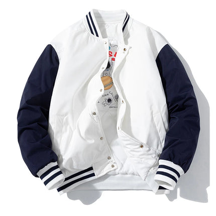 Winter Varsity Jacket Men Women Streetwear Basketball Jacket Fashion Casual Thick Parkas Men Korean Patchwork Couple Coat Button