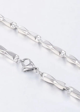Gioielli di moda stile hip-hop con catena bizantina da uomo in acciaio inossidabile PlatiNum