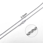 2 mm Silver / 55cm