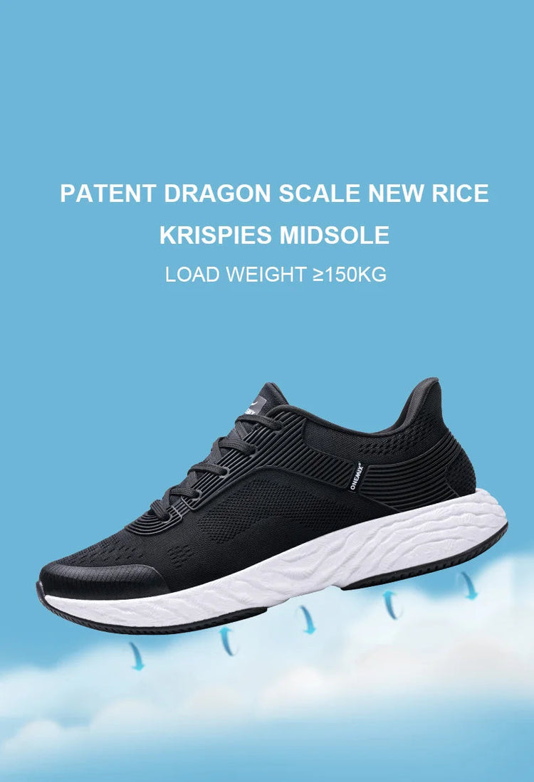 ONEMIX Scarpe da corsa bianche per uomo Outdoor Donna Sneakers atletiche Maratona Sport Scarpe da passeggio Viaggi Trekking Calzature da jogging PlatiNum