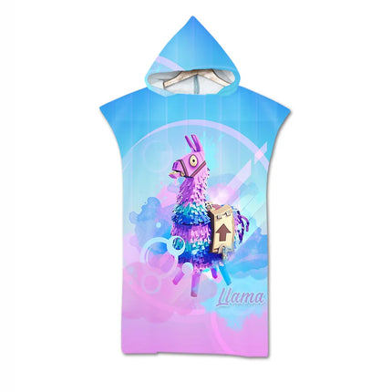 Adult Hooded Microfiber Beach Towel Printed Quick Dry Pool Poncho Bath Towel Robe Cloak
