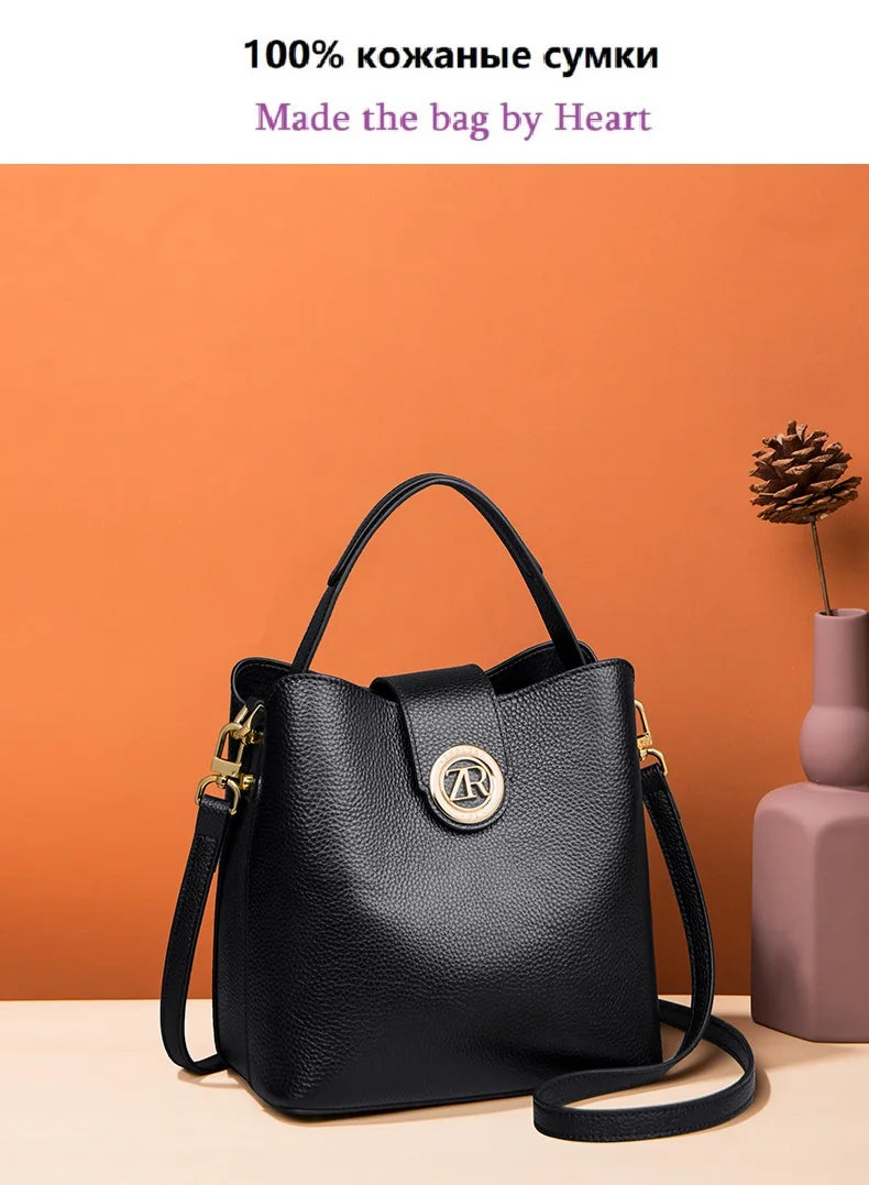 ZOOLER Full Genuine Leather Shoulder Bags Tote Bags Luxury Women Trendy Handbag Totally Skin Fashion Top Handle Purses #WG385