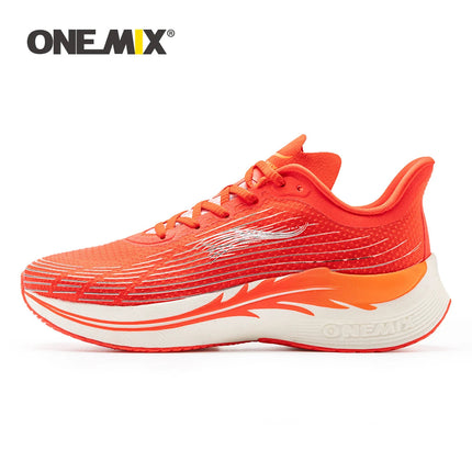 ONEMIX Scarpe da corsa da uomo per uomo Scarpe da passeggio per atletica leggera in mesh traspirante Scarpe da ginnastica da donna leggere rosse Scarpe da ginnastica sportive da uomo PlatiNum